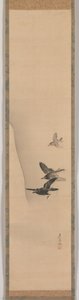 Three Crows In Flight — Shibata Zeshin