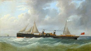 The Iron Paddle Steamer 'princess Of Wales' On Passage — Joseph Semple