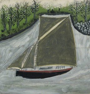 Sailing Ship and Orchard