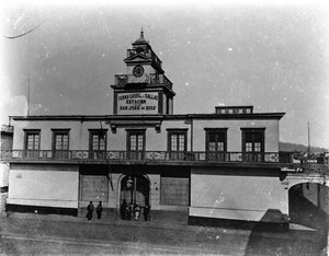 View Of San Juan De Dios Train Station At Lima, Peru. — Michel Eugène Courret