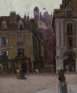 The Rue Notre Dame And The Quai Duquesne, Dieppe — Walter Richard Sickert, Impressionistic Realism