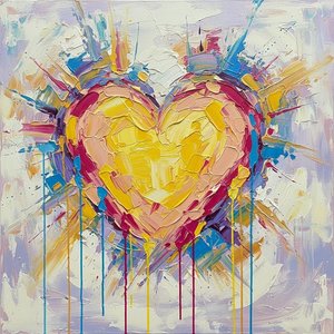Radiant Pulse of Gold: An Expansive Symphony of Spontaneous Joy and Texture