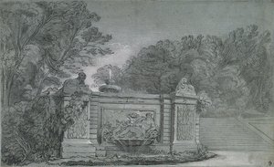 Fountain In A Park — Jean-baptiste Oudry