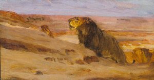 Lions In The Desert — Henry Ossawa Tanner