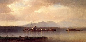The Hudson Highlands (also Known As Hudson River Two And Barge) — Samuel Colman