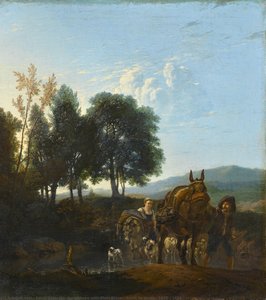Landscape With Mule Driver, Karel Du Jardin, 1650 - 1655 — Karel Dujardin