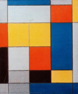 Composition With Red, Blue And Yellow-green — Piet Mondrian, Cubism