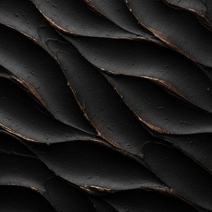 Obsidian Rhythms In Bronze: A Monumental Study Of Sculptural Metallic Flow — David Moreau, Plaster & Texture Art