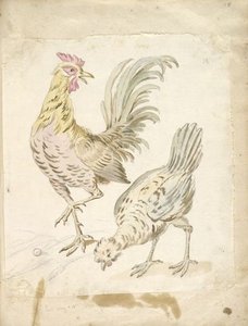 Rooster And Hen — Jean-baptiste Oudry