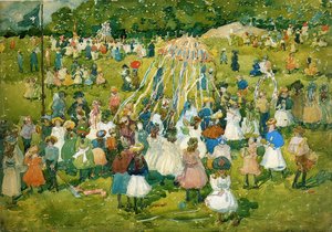 May Day, Central Park — Maurice Brazil Prendergast, American Modernism