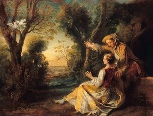 Les Tourterelles — Nicolas Lancret