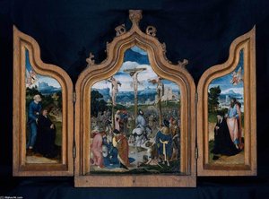 Triptych With Calvary And Patrons — Jan Wellens De Cock
