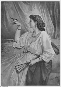 Lesbia Mit Dem Vogel — Anselm Feuerbach