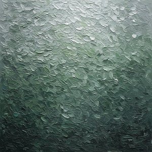 Ethereal Ascent: A Sculptural Symphony Of Verdant Shadows And Luminous Silver Mist — Christian Noiret, Contemporary Abstract