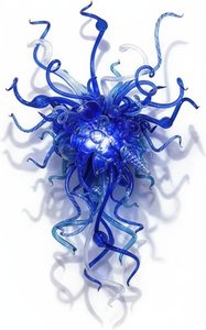 Murano Glass Cascade Wall Sculpture, Modern Art Hand-blown Murano Glass Wall Light E