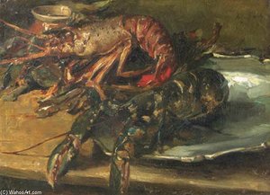 Lobsters On A Silver Plate