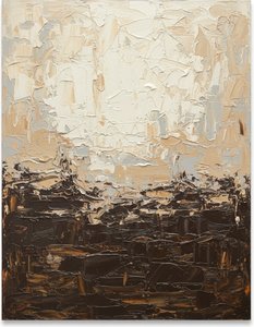 Monolithic Shadows And Luminous Fragments In A Singular Sculptural Impasto Study — David Moreau, Plaster & Texture Art