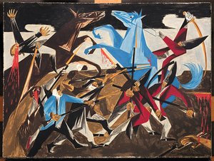 ...again The Rebels Rushed Furiously On Our Men. -a Hessian Soldier — Jacob Lawrence