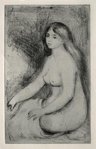 Baigneuse Assise — Pierre-auguste Renoir