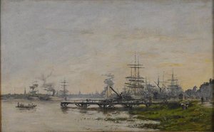 Le Port De Bordeaux, Vu Du Quai De Bacalan — Eugène Louis Boudin