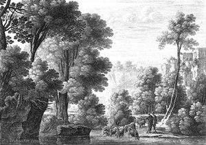 Mediterranean landscapes with fishermen and shepherds