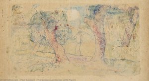 Marquesische Landschaft Mit Figur — Eugène Henri Paul Gauguin