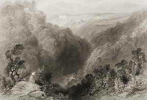 View Of Powerscourt From The Dargle — William Henry Bartlett