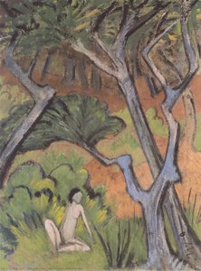 Waldlandschaft Mit Akt
