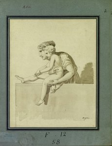 Seated Woman And Child — Charles Meynier