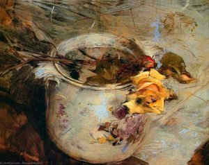 The Rose In Vase Of Sassonia — Giovanni Boldini