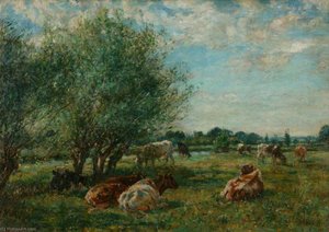 Landscape with River and Cattle