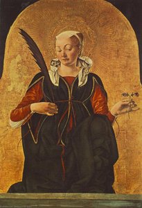 Políptico Griffoni: Santa Lucía — Francesco Del Cossa, Renacimiento
