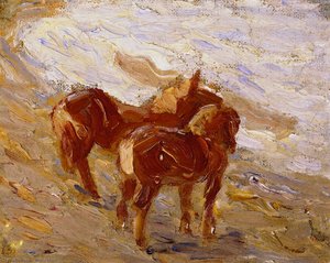 Horses By The Sea — Franz Marc