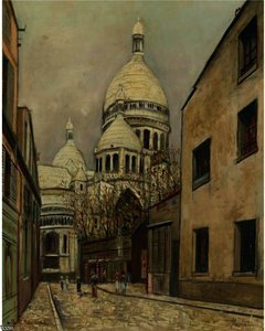 Sacré Coeur De Montmartre And Rue Du Chevalier De La Barre — Maurice Utrillo