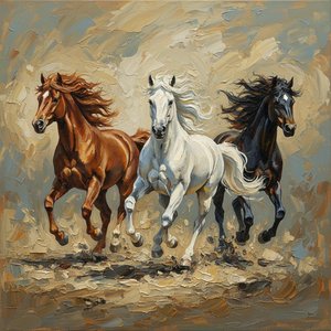 Rhythmic Cadence of Three Primal Spirits in Sculptural Earth and Light