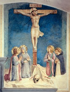 Crucifixion With The Virgin And Sts Cosmas, John The Evangelist And Peter Martyr (cell 38) — Fra Angelico, Early Renaissance