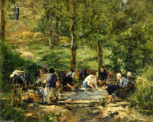 Laundresses — Eugène Louis Boudin