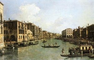 Grand Canal From The Campo Santa Sofia Towards The Rialto Bridge — Canaletto