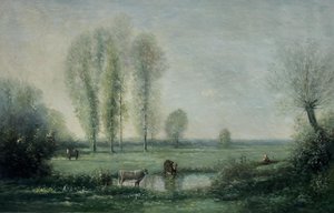 Morning Mist - Jean-baptiste-camille Corot — Jean-baptiste-camille Corot, Barbizon School