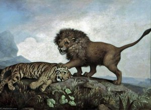 A Lion And Tiger — George Stubbs, Romanticism