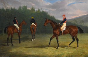 The Start Of The Goodwood Gold Cup, 1831, Lord Chesterfield's Priam, His Majesty King William Iv's Fleur De Lis, And Mr. Stonehewer's Variation — John Frederick Herring Senior