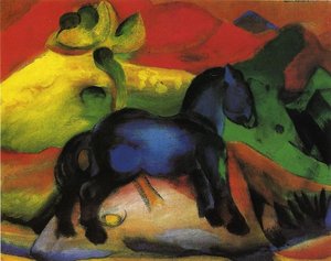 Pequeño Caballo Azul — Franz Marc, Pintura Animal Expresionista