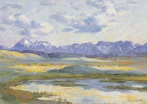Blackfeet Water Hole, Glacier Park — Joseph Henry Sharp