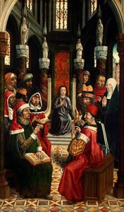 Christus Unter Den Ärzten — Master Of The Catholic Kings, Spanish Renaissance Painting