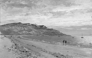 Shoreline With Two Figures — William Trost Richards