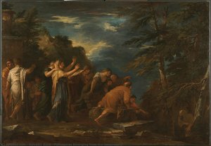 Pythagoras Emerging From The Underworld — Salvator Rosa, Baroque