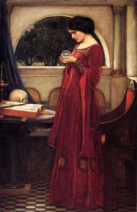 The Crystal Ball — John William Waterhouse, Pre-raphaelite