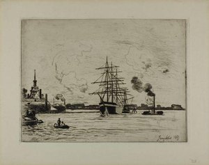 The Old Port Of Rotterdam — Johan Barthold Jongkind