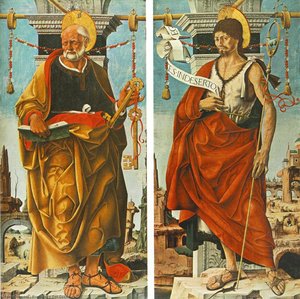 Políptico Griffoni: San Pedro Y San Juan Bautista — Francesco Del Cossa, Escuela Renacentista Ferraresa