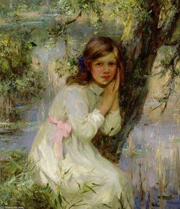 Echo, Girl Resting By A Tree — William Stewart Macgeorge